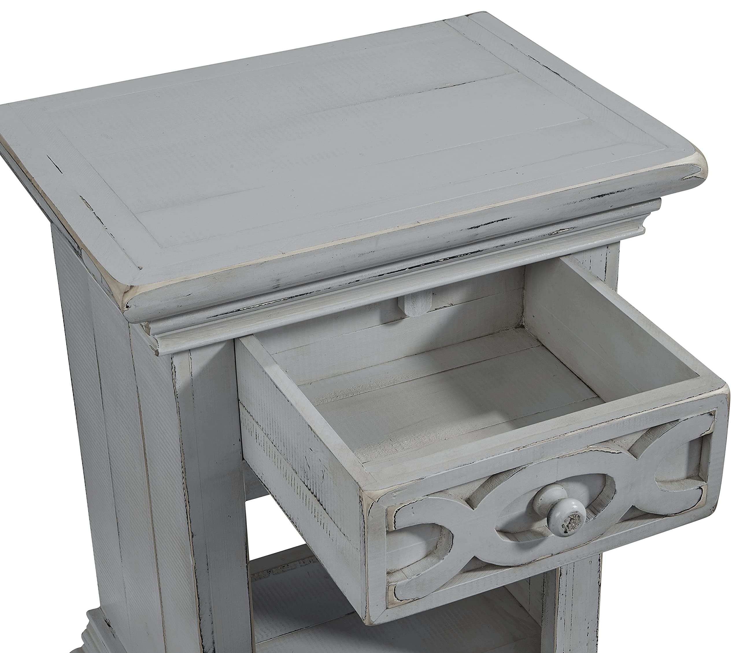 Progressive Furniture Luna Nightstand, Heather Gray